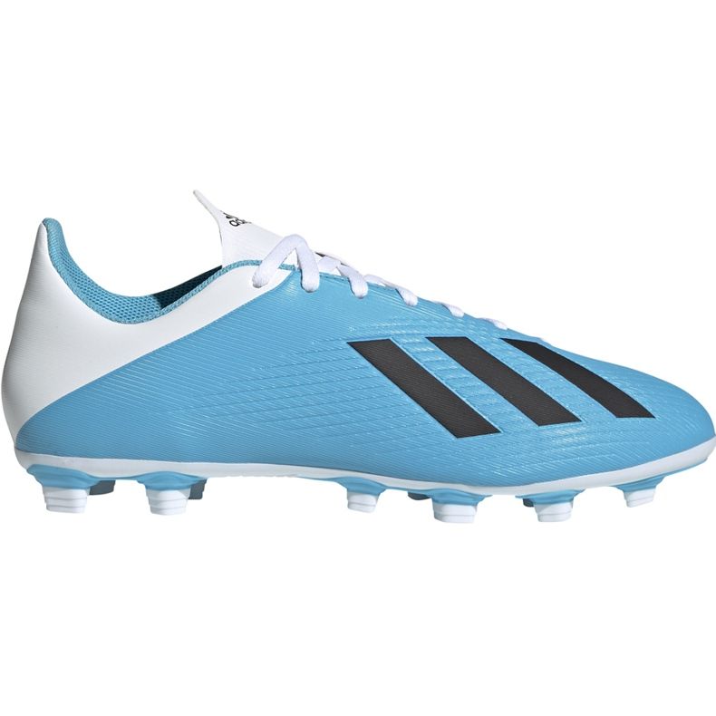 Chaussures de football adidas X 19.4 FxG bleu et blanc F35378