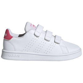 Adidas Advantage C chaussures pour enfants blanc et rose EF0221