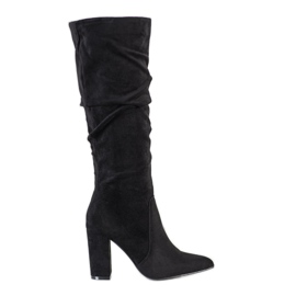 Goodin Bottes à tiges à volants le noir