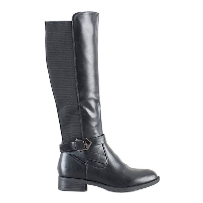 SHELOVET Bottes d'équitation noires le noir