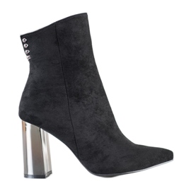 Janessa Bottes à la mode en Spitz le noir