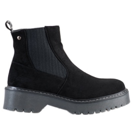 J. Star Bottes à la mode sur la plate-forme noir