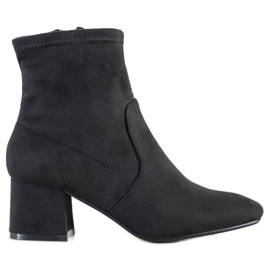 Cm Paris Bottines en daim élégantes le noir