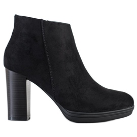 Lovery Bottes courtes à talons hauts le noir