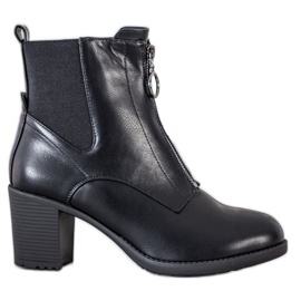 Gogo Bottes chaudes avec une fermeture éclair noir