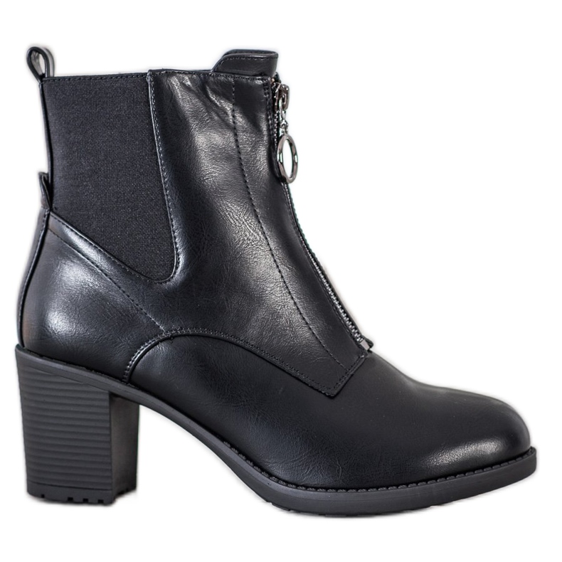 Gogo Bottes chaudes avec une fermeture éclair le noir