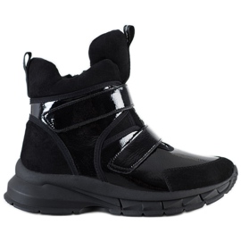 SHELOVET Chaussons d'hiver avec velcro le noir SHELOVET Chaussons d'hiver avec velcro le noir