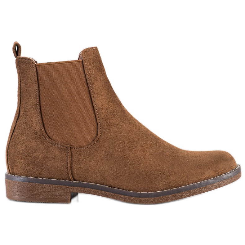 SHELOVET Bottines Chelsea camel brun SHELOVET Bottines Chelsea camel brun