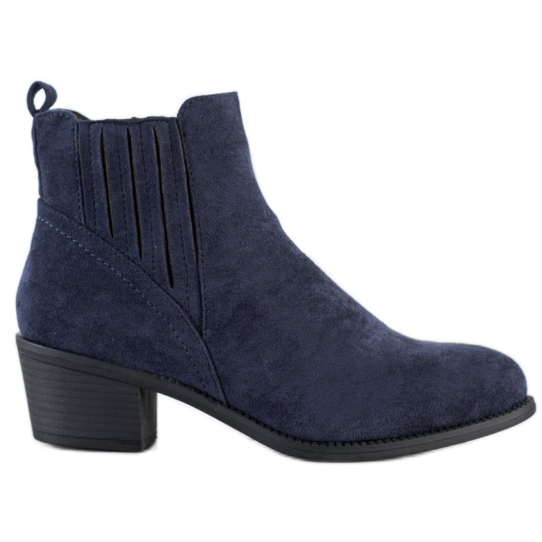 Camo Bottines en daim chaudes bleu marin