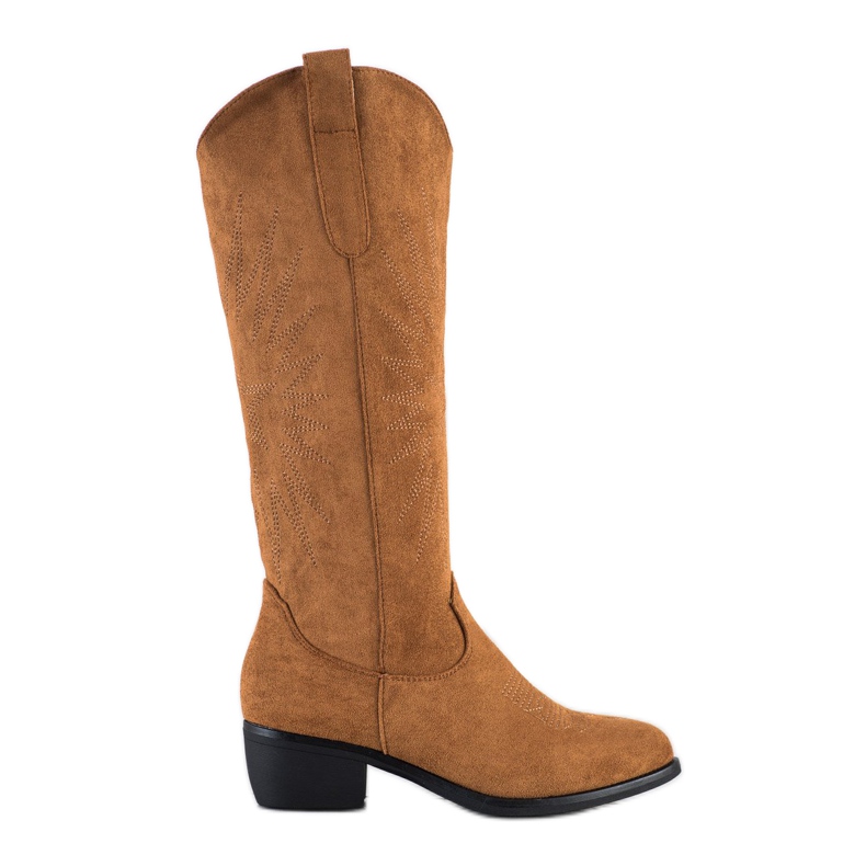 Small Swan Bottes de cowboy décontractées brun