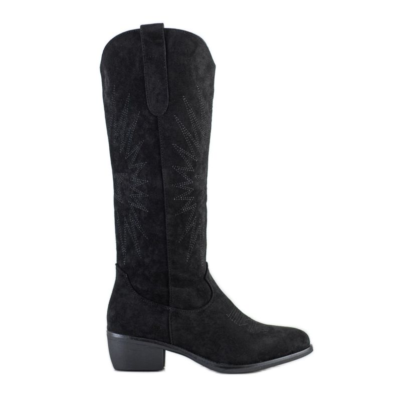 Small Swan Bottes de cowboy décontractées le noir