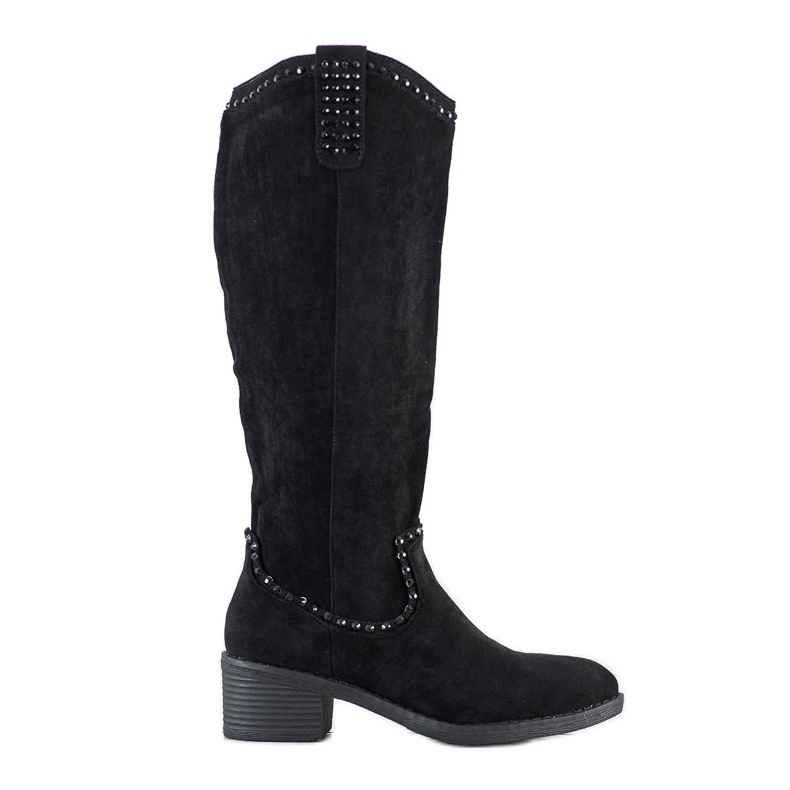Small Swan Bottes de cow-boy avec ornements le noir Small Swan Bottes de cow-boy avec ornements le noir