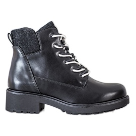 SHELOVET Bottes nouées élégantes noir