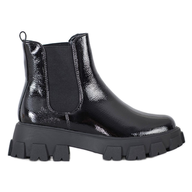 SHELOVET Bottines Chelsea sur plateforme de mode le noir SHELOVET Bottines Chelsea sur plateforme de mode le noir