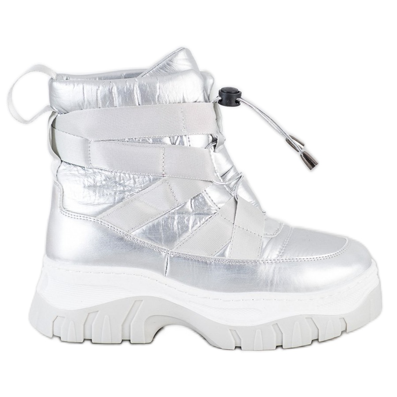 SHELOVET Bottes de neige argentées chauffantes SHELOVET Bottes de neige argentées chauffantes