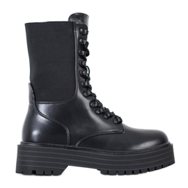 Yes Mile Bottes hautes noires le noir Yes Mile Bottes hautes noires le noir