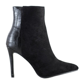 Small Swan Escarpins sexy à imprimé serpent noir