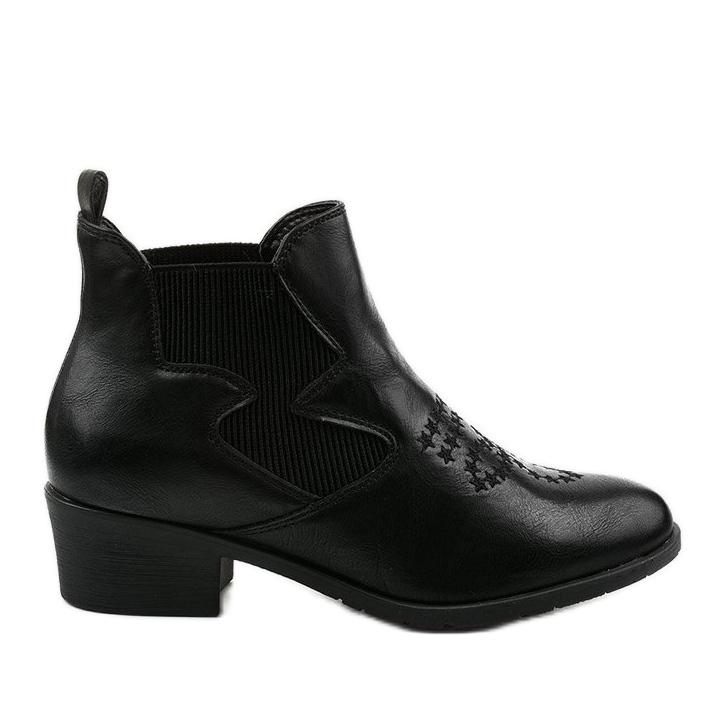 Bottes de cowboy basses noires de Fancyroot le noir Bottes de cowboy basses noires de Fancyroot le noir