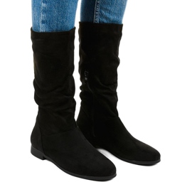 Bottes en daim pour femmes Bottes Russell noir