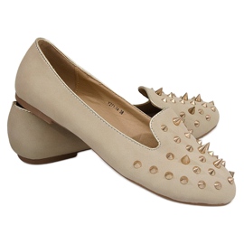 Ballerines Avec Clous Y271 Pointes Beiges