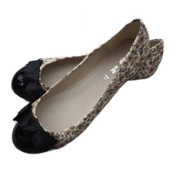 Ballerines Avec Noeud 6148 Coloré blanche