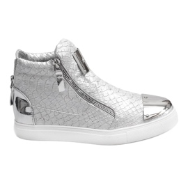 Baskets montantes Q55 Argent