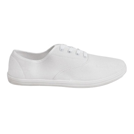 ZS-001 Baskets en textile blanc blanche
