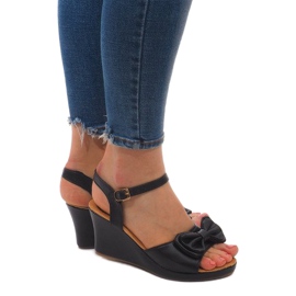 Sandales Compensées WF-61 Noir