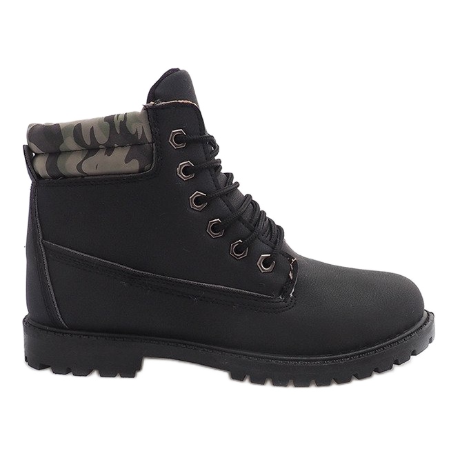 Bottes en bois isolées MD1710C Noir le noir