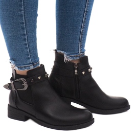 Bottines Chelsea solides et isolées CH-90 Noir le noir