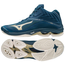 Mizuno Wave Lightning Z6 Mid M V1GA200551 chaussures de volley-ball multicolore, bleu bleu Mizuno Wave Lightning Z6 Mid M V1GA200551 chaussures de volley-ball multicolore, bleu bleu