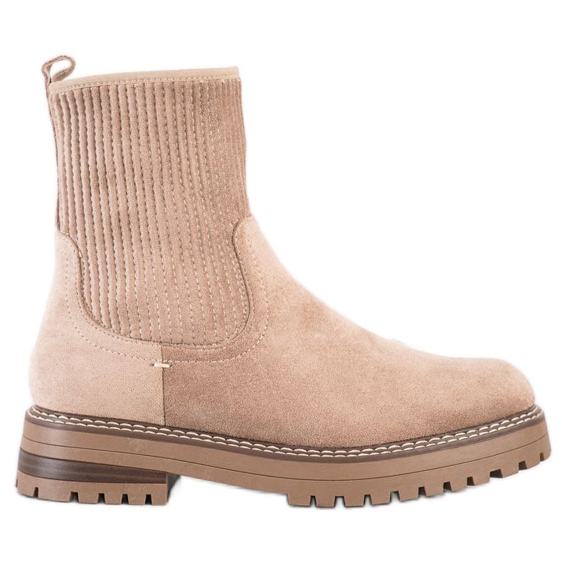 SHELOVET Bottines assorties sur la plateforme beige
