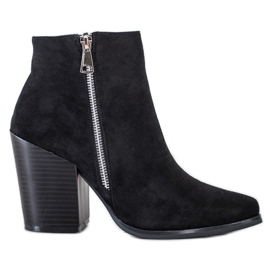 Marquiz Bottes chaudes avec une fermeture éclair décorative le noir