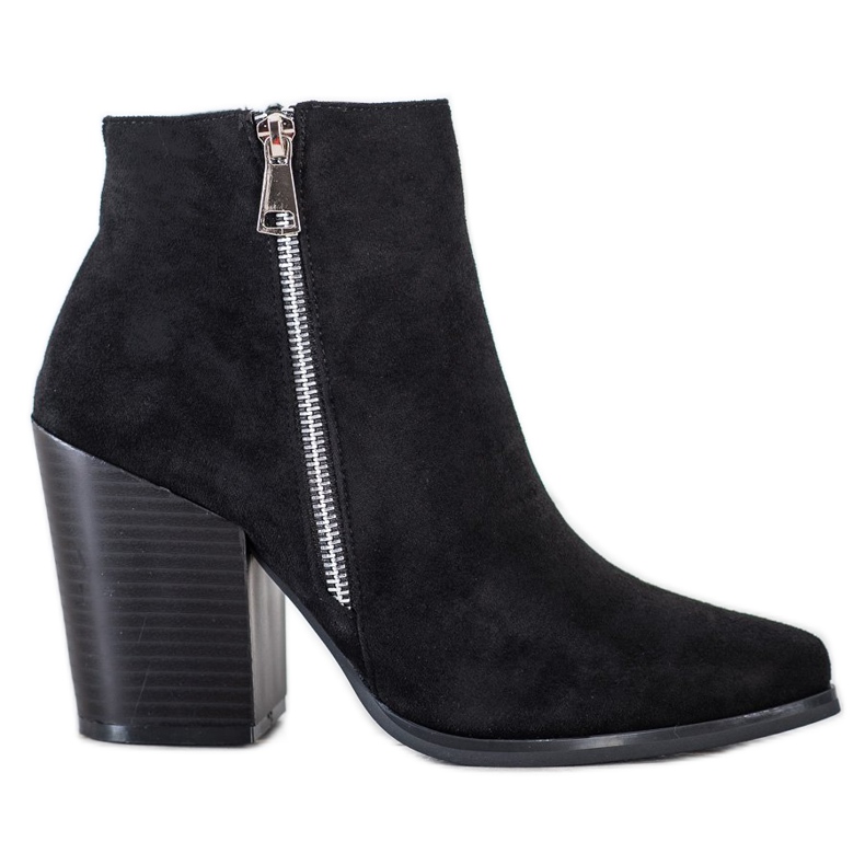 Marquiz Bottes chaudes avec une fermeture éclair décorative le noir