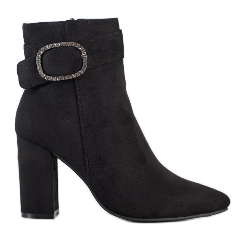 Weide Bottes élégantes avec une boucle le noir
