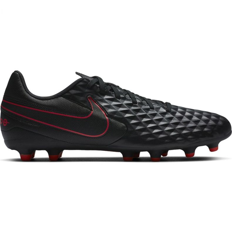 Chaussures de football Nike Tiempo Legend 8 Club FG / MG M AT6107 060 noir, rouge, noir/argenté le noir Chaussures de football Nike Tiempo Legend 8 Club FG / MG M AT6107 060 noir, rouge, noir/argenté le noir