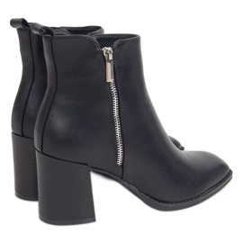 Bottines noires à talons 8373-GA Noir