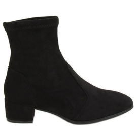 Black YK-103 Bottes noires avec une tige souple
