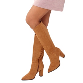 Boots classiques à découpes camel RB89P Camel brun multicolore