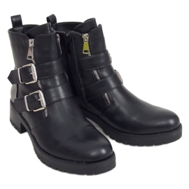 Bottes militaires noires 7679-PA Noir le noir Bottes militaires noires 7679-PA Noir le noir