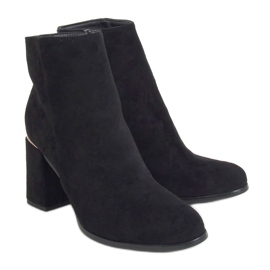 Bottines à talons noires 6053 Noir le noir