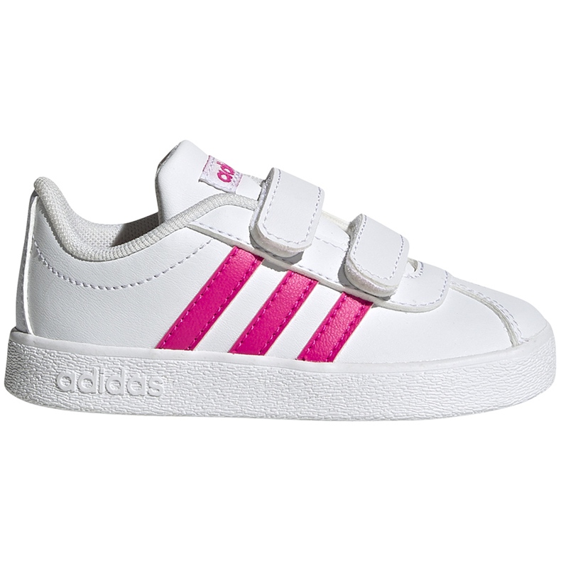 Chaussures pour enfants adidas Vl Court 2.0 Cmf blanc et rose EG3890 blanche