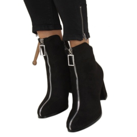 Bottines à talons noires 0-320 Noir