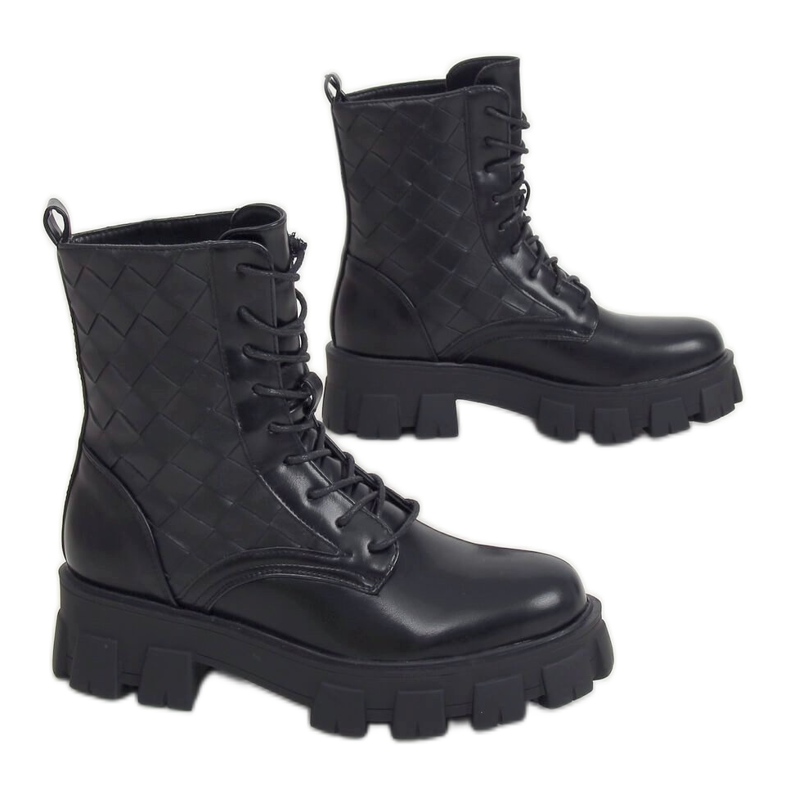 Travailleurs à lacets noirs NC1113 Noir le noir