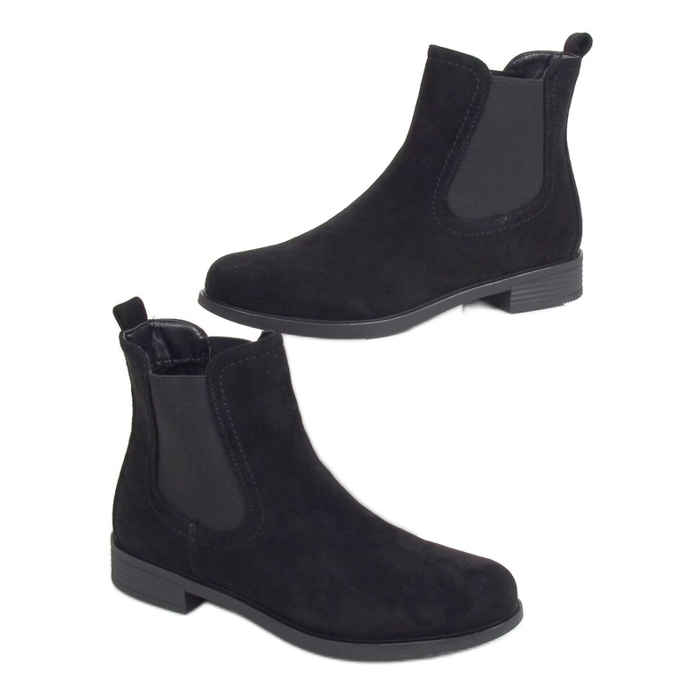 Bottines Chelsea noires classiques pour femmes MR-9 Black le noir