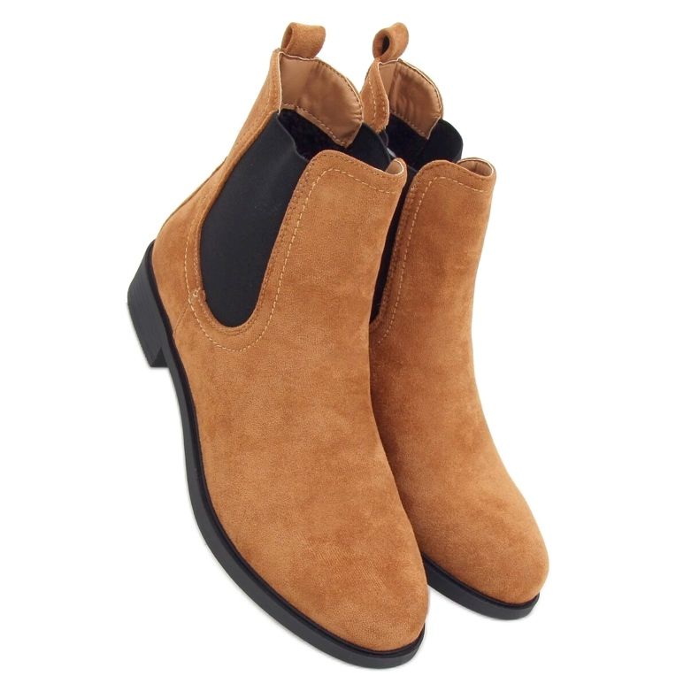 Chelsea boots femme classiques, camel MR-9 Camel brun