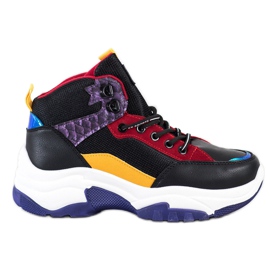 SHELOVET Baskets colorées noir multicolore