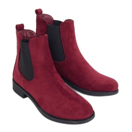 Bottines bordeaux classiques pour femme MR-9 Wine rouge