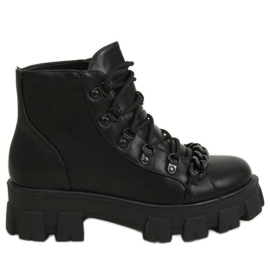 Bottines noires à semelles hautes NC1106 Noir le noir