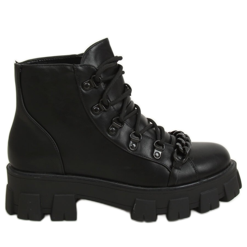Bottines noires à semelles hautes NC1106 Noir le noir